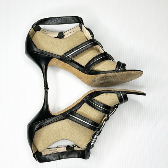 Coach Blake Leather Open Toe Heels (8) - Picture 8 of 16